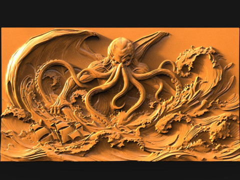 Cthulhu CNC STL-Datei 3D Druckmodell