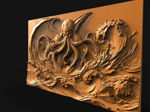 크툴루 CNC STL 파일 3D 프린트 모델