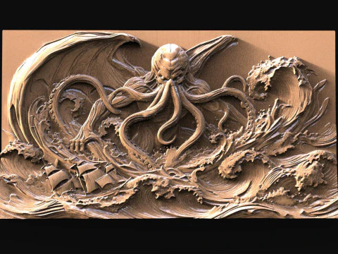 크툴루 CNC STL 파일 3D 프린트 모델