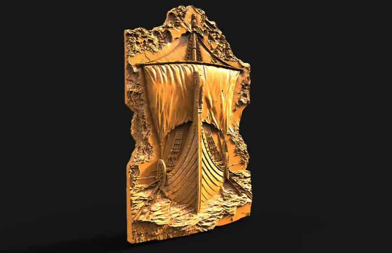 Viking ship STL file for CNC and 3D printing 3D Print Model .c4d .max .obj .3ds .fbx .stl .blend 