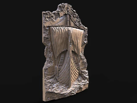 Viking ship STL file for CNC and 3D printing 3D Print Model