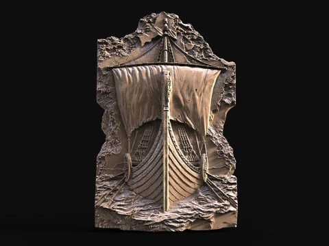 Viking ship STL file for CNC and 3D printing 3D Print Model