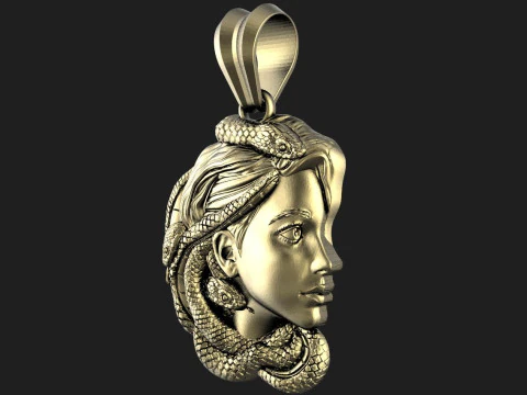Medusa pendant 3D Print Model