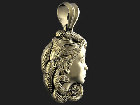 Medusa pendant 3D Print Model
