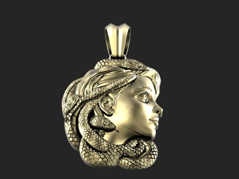 Medusa pendant 3D Print Model