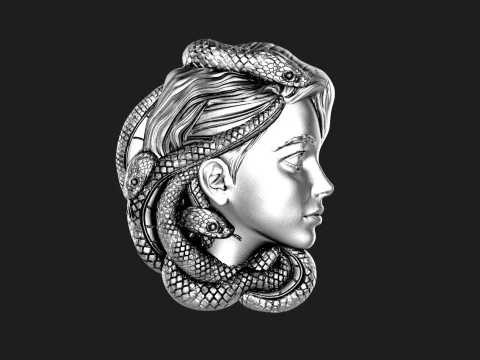 Medusa pendant 3D Print Model