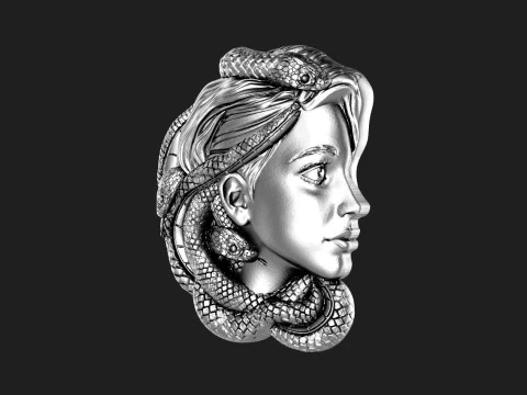 Medusa pendant 3D Print Model