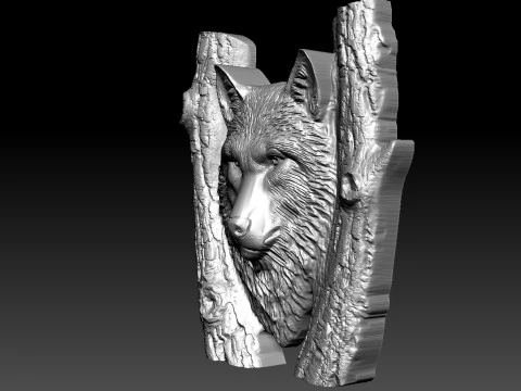Wolf pendant 3D Print Model