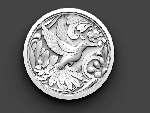 Hummingbird Collection Vol 1 10 CNC Relief Models Bundle 3D Carving Files for CNC Router Natu 3D Print Model