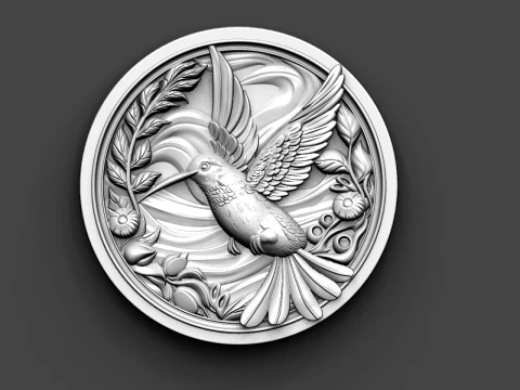 Hummingbird Collection Vol 1 10 CNC Relief Models Bundle 3D Carving Files for CNC Router Natu 3D Print Model