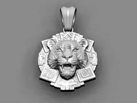 Aztec pendant jagaur 3D Print Model