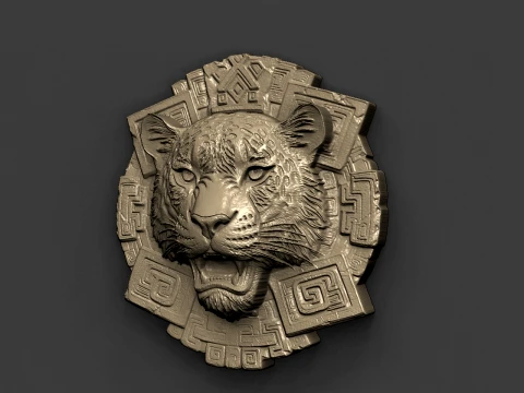 Aztec pendant jagaur 3D Print Model