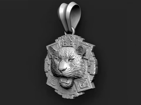 Aztec pendant jagaur 3D Print Model