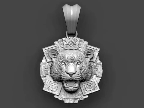Aztec pendant jagaur 3D Print Model