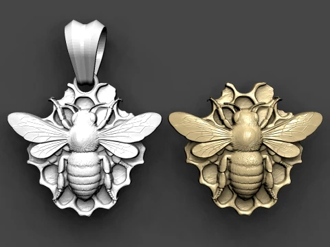 Bee pendant STL file 3D Print Model