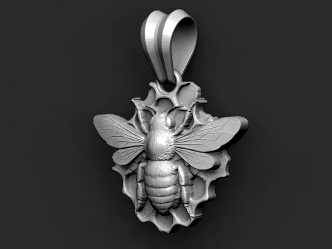 Bee pendant STL file 3D Print Model