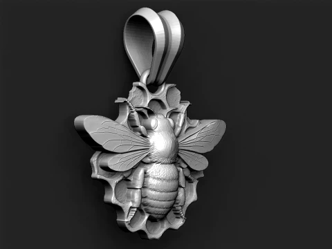 Bee pendant STL file 3D Print Model