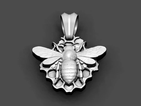 Bee pendant STL file 3D Print Model