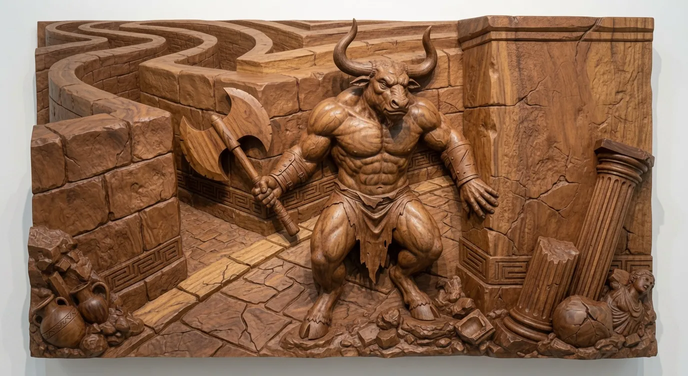 Minotaur STL file 3D Print Model .c4d .max .obj .3ds .fbx .stl .blend 
