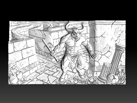 Minotaur STL file 3D Print Model