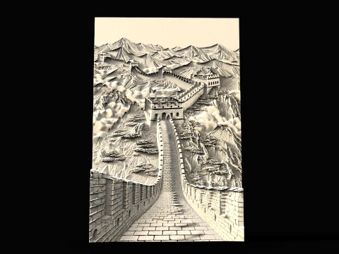 Gran muralla china modelo 3D Archivo STL para CNC Impresin 3d 3D Print Model