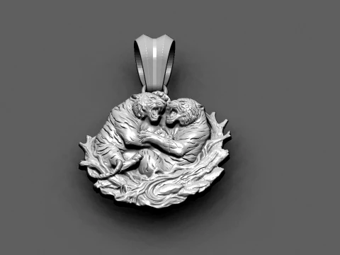 ファイティングタイガース ペンダント STLモデル 3Dプリントモデル