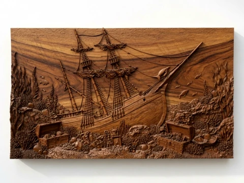 Shipwreck CNC STL file 3D Print Model