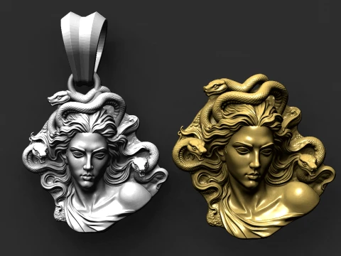 Medusa pendant 3Dプリントモデル