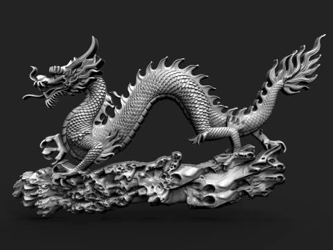 Chinese dragon CNC 3D Print Model