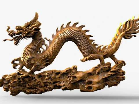 Chinese dragon CNC 3D Print Model