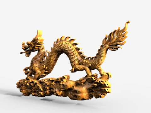 Chinese dragon CNC 3D Print Model