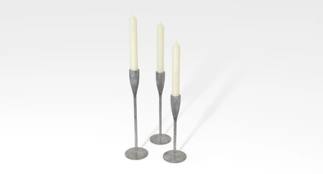 candlesticks 3D Model .c4d .max .obj .3ds .fbx .stl .blend 
