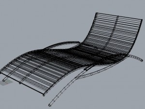 beach chair 3D 모델