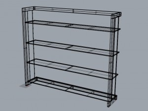 book shelf Modello 3D