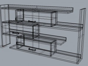 book shelf 3D मॉडल