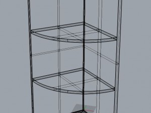 corner shelf Modello 3D