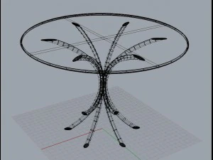 table en verre Modèle 3D
