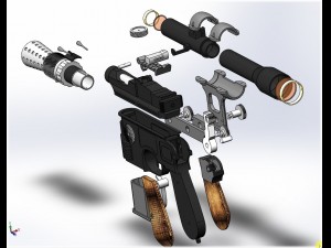 dl 44 han solo blaster pistol from the star wars 3D Принт Модель