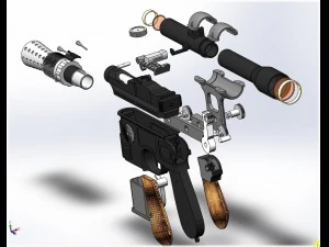 dl 44 han solo blaster pistol from the star wars 3D Print Model