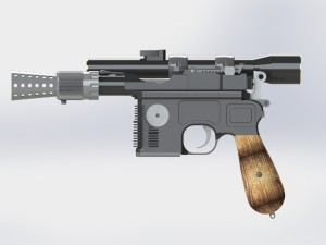 dl 44 han solo blaster pistol from the star wars 3D Принт Модель