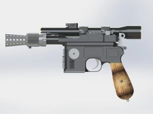 dl 44 han solo blaster pistol from the star wars 3D Print Model