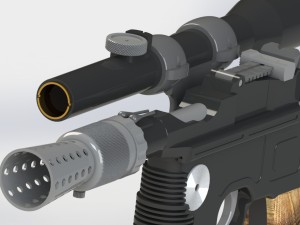 dl 44 han solo blaster pistol from the star wars 3D Принт Модель