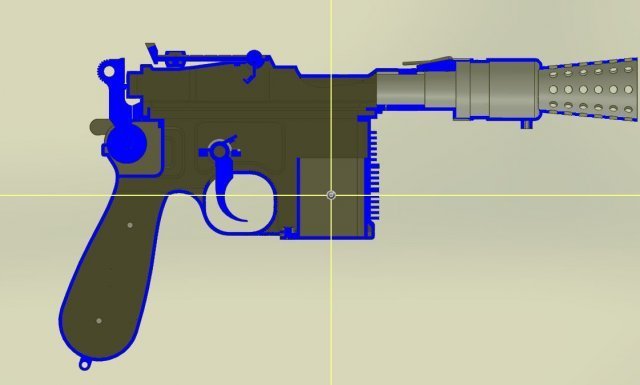 Download dl 44 han solo blaster pistol from the star wars 3D Model