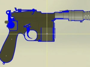 dl 44 han solo blaster pistol from the star wars 3D Print Model