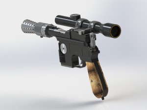 dl 44 han solo blaster pistol from the star wars 3D Принт Модель