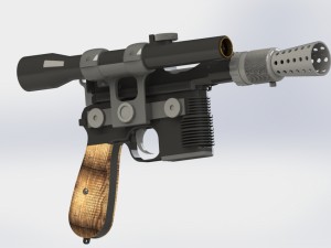 dl 44 han solo blaster pistol from the star wars 3D Print Model
