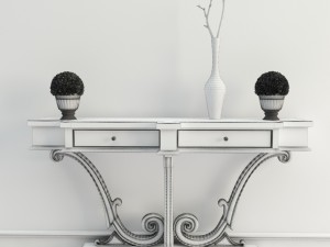 thin console-amber sands Model 3D