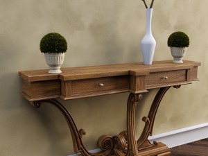 thin console-amber sands Model 3D