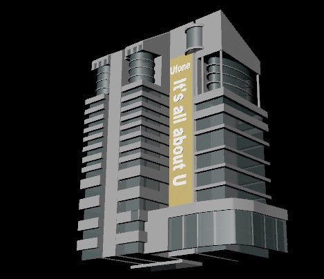 ufone tower 3D 模型 .c4d .max .obj .3ds .fbx .stl .blend 