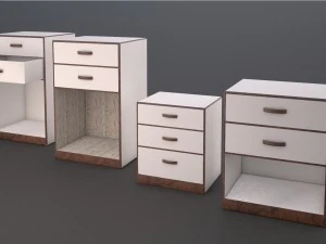bedside table by ludik 3D Model
